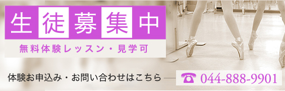 生徒募集中 無料体験レッスン見学可 044-888-9901